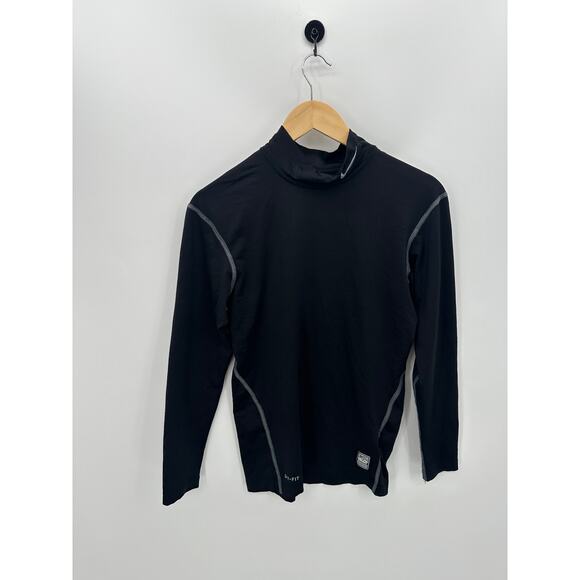 Nike Pro Combat Dri-fit Men Medium Black Compression Fitted Long Sleeve - Picture 1 of 7